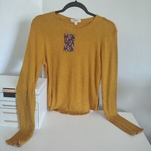 Believe Los Angeles Mustard Yellow Women's Top Autumn